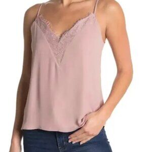 Abound Blush Pink Lace Trim Cami Tank Top Size M